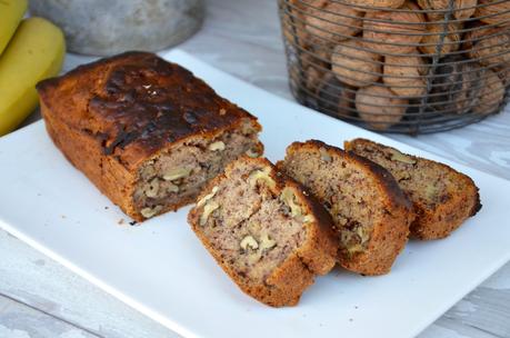 Banana bread vegan aux noix