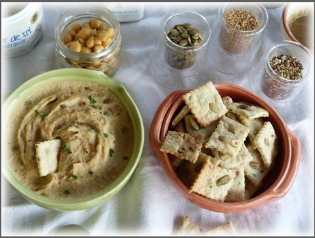 Bataille Food Houmous Crakers graines Tahini