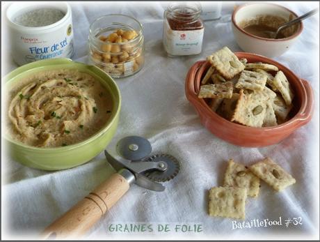 Bataille Food Houmous Crakers graines Tahini