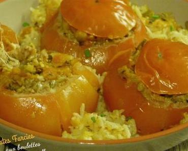 ღ " Miam " Tomates Farcies aux boulettes à la Mozzarella