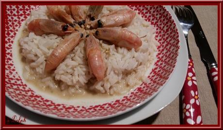 Crevettes  au Curry Vert