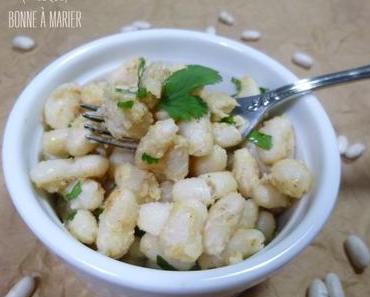 Haricots lingots blancs au sésame et cumin