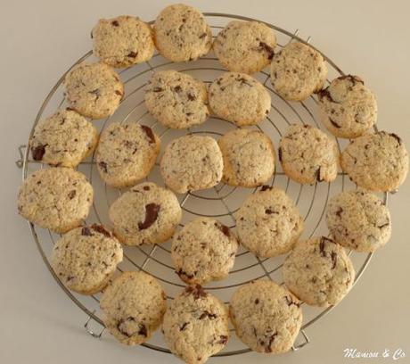 Cookies au beurre de coco et pépites de chocolat