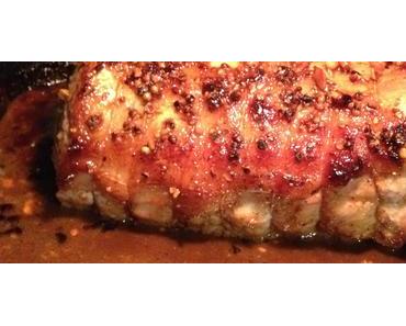 Rôti de porc au miel et à la coriandre