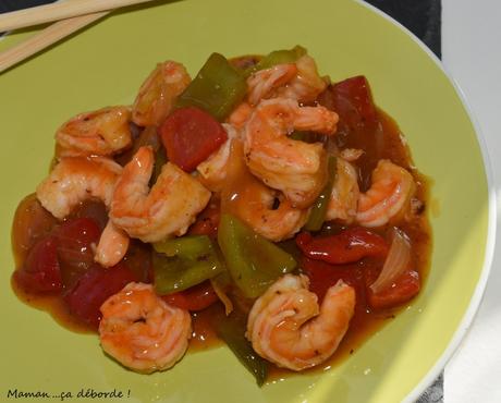 Crevettes sauce aigre douce