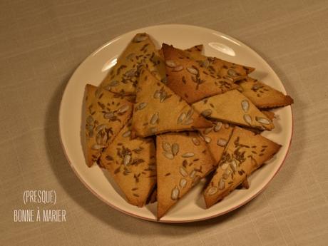 Crackers à la farine de pois chiches et cumin