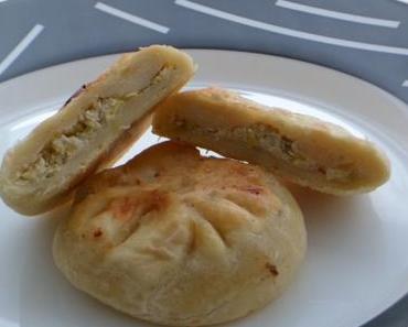 Galette fourrée au poireau, feta et jambon