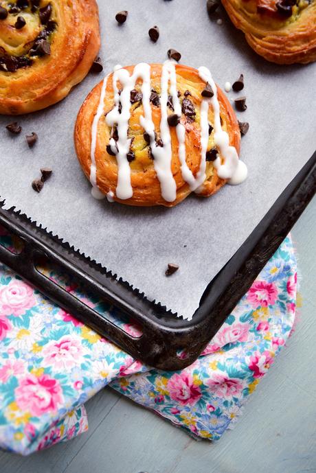 Roulés au chocolat & crème pâtissière