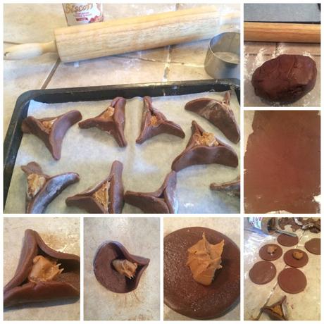 Ozne Aman ou Hamantaschen au Chocolat et Pâte de Spéculoos