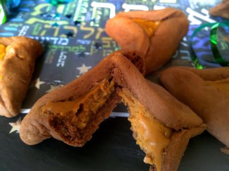 Ozne Aman ou Hamantaschen au Chocolat et Pâte de Spéculoos