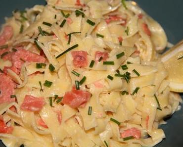 TAGLIATELLES FRAICHES AU SAUMON FUME