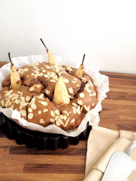 Gâteau  Chocolat Poire Amande 