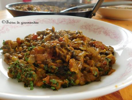 Dhal aux lentilles corail, lentilles vertes et pois cassés