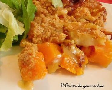 Crumble de butternut au fromage de chèvre