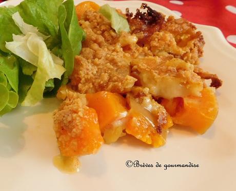 Crumble de butternut au fromage de chèvre