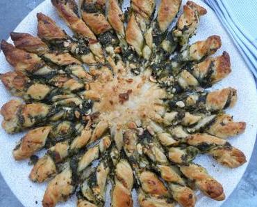 Tarte soleil aux épinards, chèvre et parmesan
