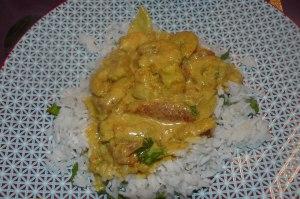 Mon curry de crevette aux courgettes express