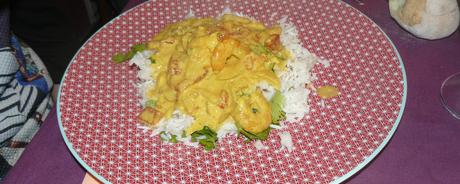 Mon curry de crevette aux courgettes express