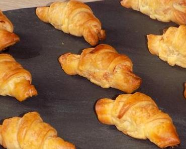 Petits croissants feuilletés saumon et boursin