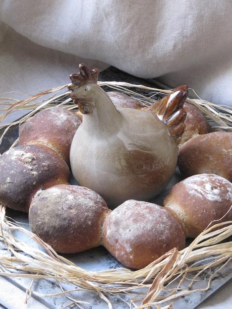 Couronne au seigle, noix & raisins pour Pâques