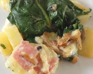 Gratin de blettes, pommes de terre et raclette