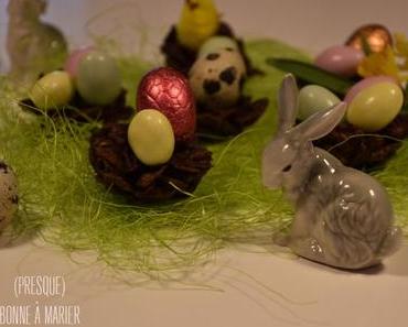 Petits nids de Pâques en roses des sables