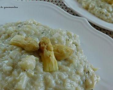 Risotto aux asperges blanches et thym {C'est le printemps !}
