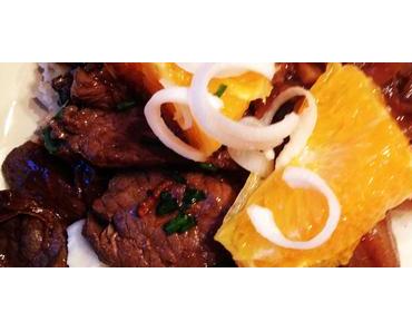 Bœuf sauté à l’orange express