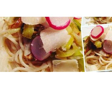 Spaghettis poireaux citron en 30 mn chrono