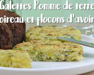 Galettes de pomme de terre, poireau et flocons d'avoine