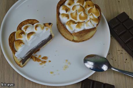 Tartelettes chocolat praliné meringuées