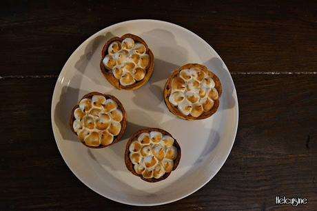 Tartelettes chocolat praliné meringuées