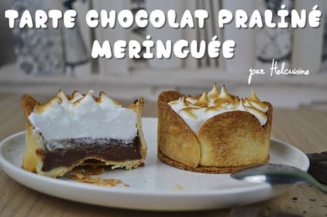 Tartelettes chocolat praliné meringuées