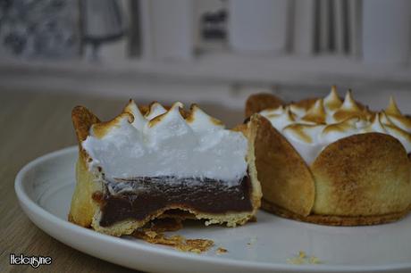 Tartelettes chocolat praliné meringuées