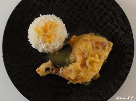 Cuisse de poulet à l’orange et au curry