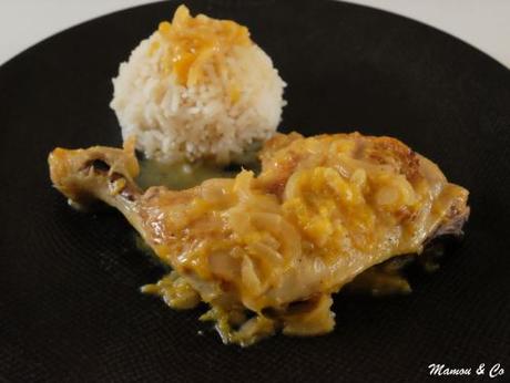 Cuisse de poulet à l’orange et au curry