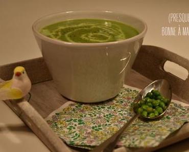 Soupe tiède de petits pois à l’estragon