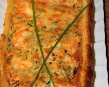 QUICHE AUX ASPERGES BLANCHES SOLOGNOTES ET AUX CREVETTES