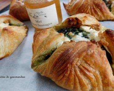 Paniers feuilletés aux épinards, chèvre, noix et miel {en partenariat avec l'Abeille du Terroir}