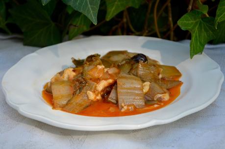 Côtes de blettes à la tomate