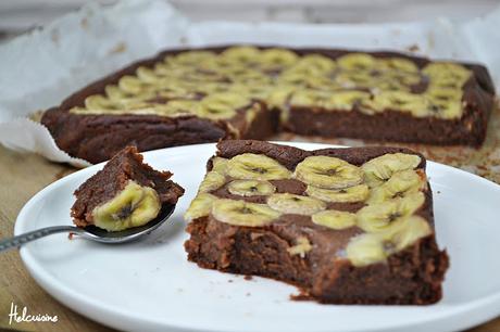 Gâteau au chocolat et bananes vegan