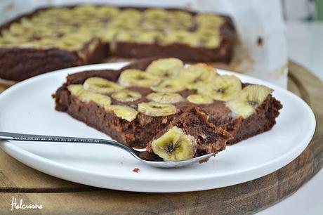 Gâteau au chocolat et bananes vegan