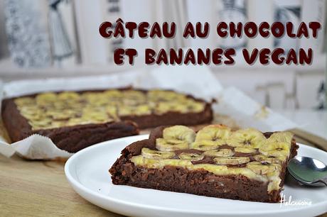 Gâteau au chocolat et bananes vegan