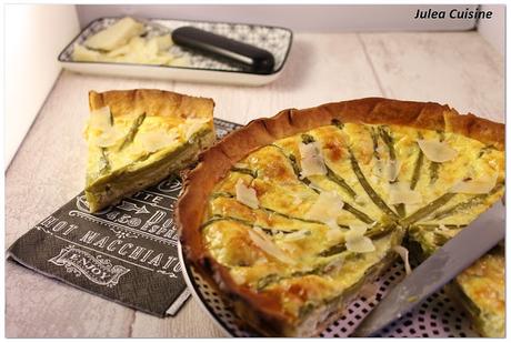 Tarte aux asperges et au parmesan