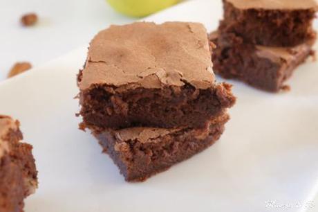 Brownie sans beurre à la compote de pommes