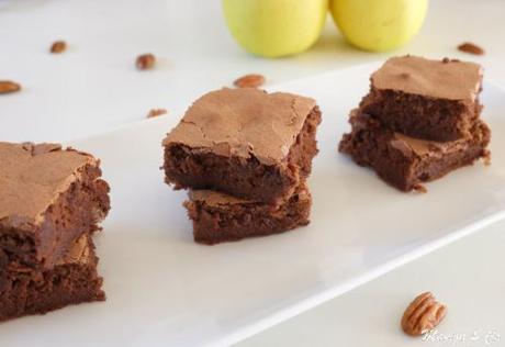 Brownie sans beurre à la compote de pommes