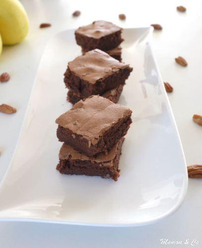 Brownie sans beurre à la compote de pommes