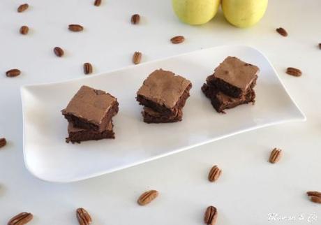 Brownie sans beurre à la compote de pommes