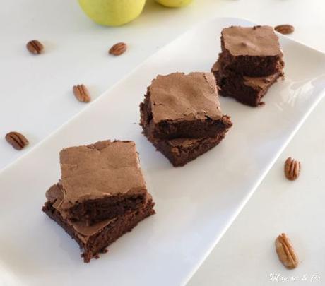 Brownie sans beurre à la compote de pommes