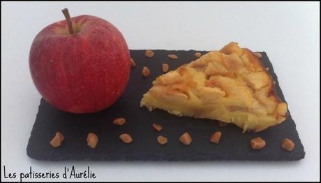 Clafoutis aux pommes et éclats de caramel